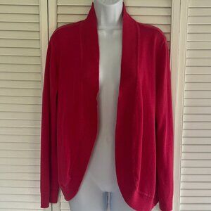 Liz Clairborne Fushia Open Cardigan Size L